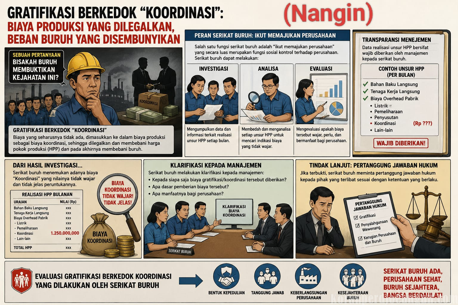Gratifikasi Berkedok “Koordinasi”: Biaya Produksi yang Dilegalkan dan Beban Buruh yang Disembunyikan