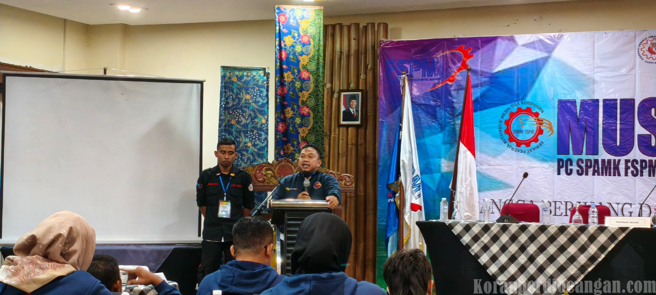 MUSCAB IV PC SPAMK FSPMI Purwakarta Resmi Dibuka Ketua Umum PP SPAMK FSPMI