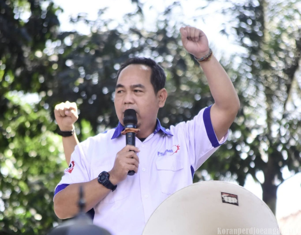 Sportifitas yang Terpasung, FSPMI Jabar Unjuk Rasa Kemendagri