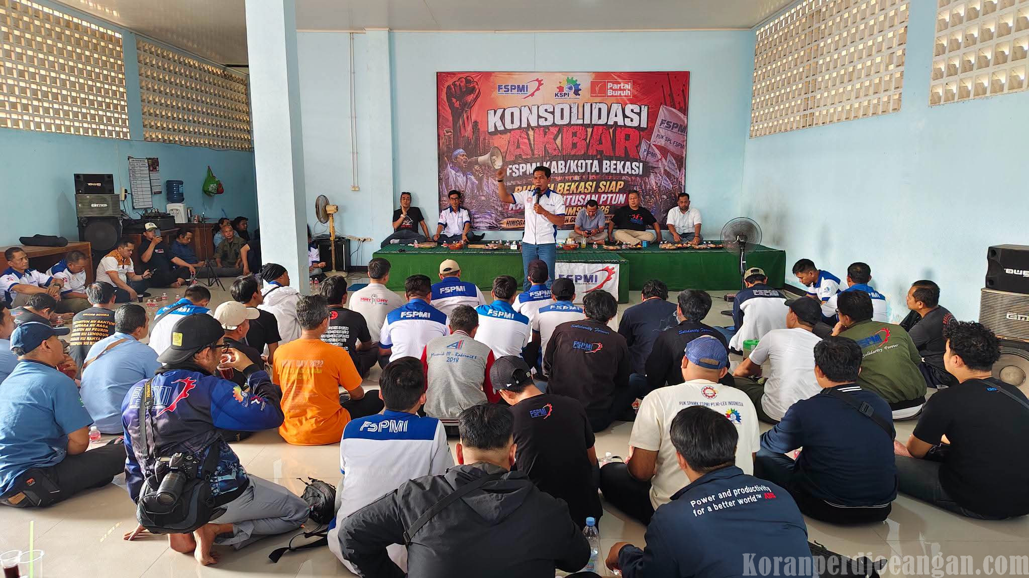 Konsolidasi Akbar FSPMI Bekasi : Ribuan Buruh Siap Kawal Putusan PTUN dan Aksi ke Kantor Kemendagri