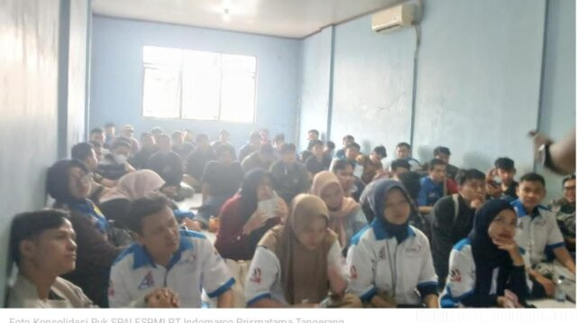 Konsolidasi PUK SPAI FSPMI PT Indomarco Prismatama Tangerang, Bayarkan Upah Lembur Sesuai Undang – undang