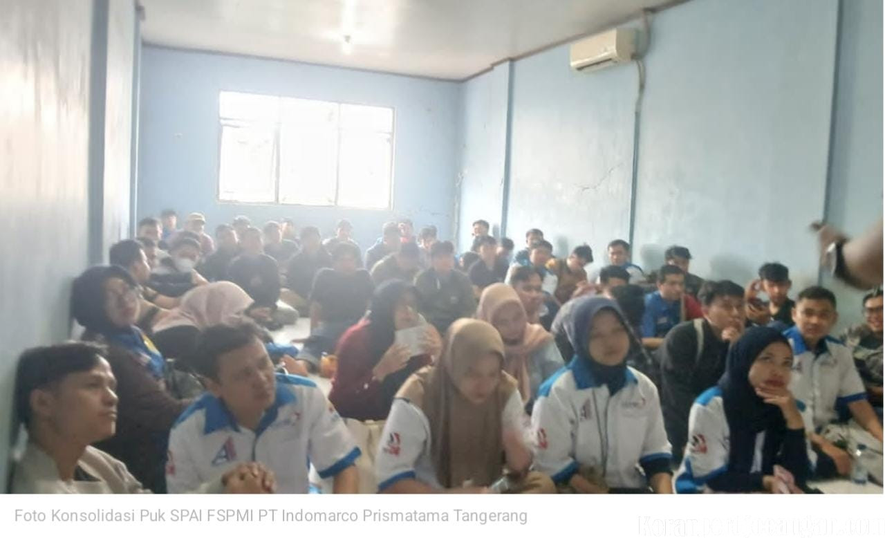 Konsolidasi PUK SPAI FSPMI PT Indomarco Prismatama Tangerang, Bayarkan Upah Lembur Sesuai Undang – undang