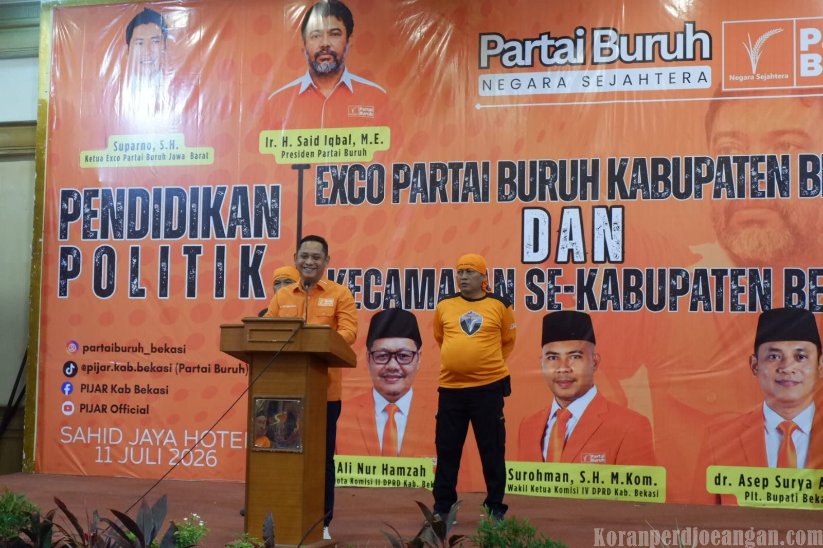 Plt. Bupati Bekasi Resmi Didaulat Menjadi Ketua Exco Partai Buruh Kabupaten Bekasi
