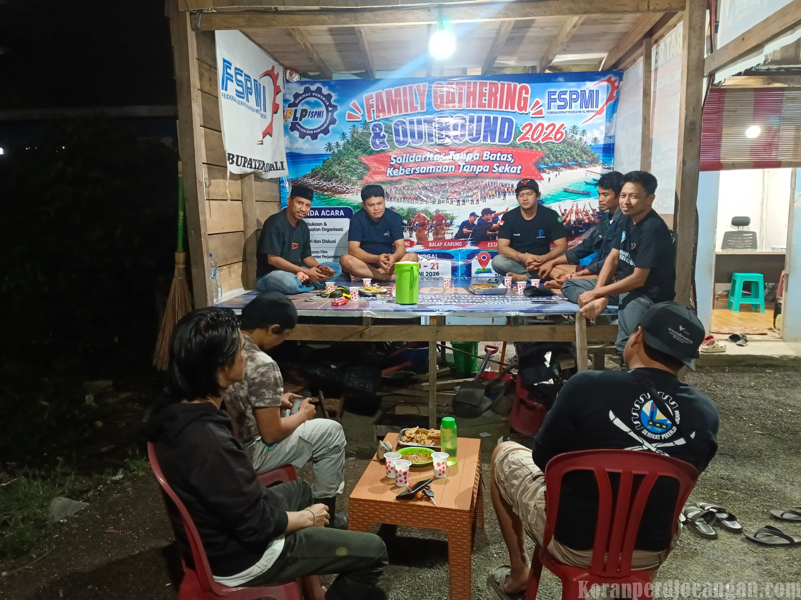 Perkuat Silaturahmi dan Bahas Masalah Lingkungan Kerja, PUK SPLP FSPMI PT ITSS Gelar Ngopi Bareng
