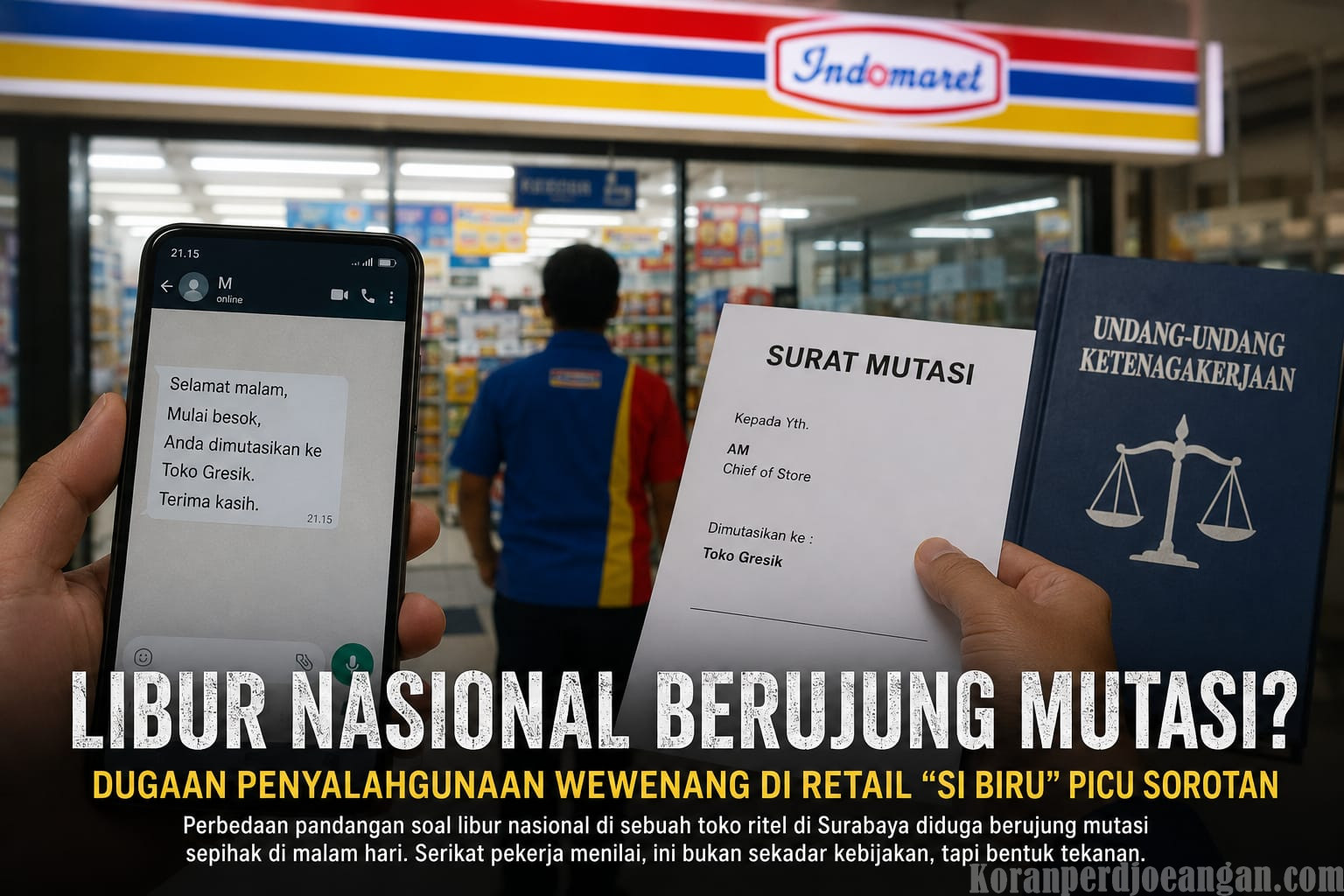 Libur Nasional Berujung Mutasi? Dugaan Penyalahgunaan Wewenang di Jaringan Ritel “Si Biru” Picu Sorotan