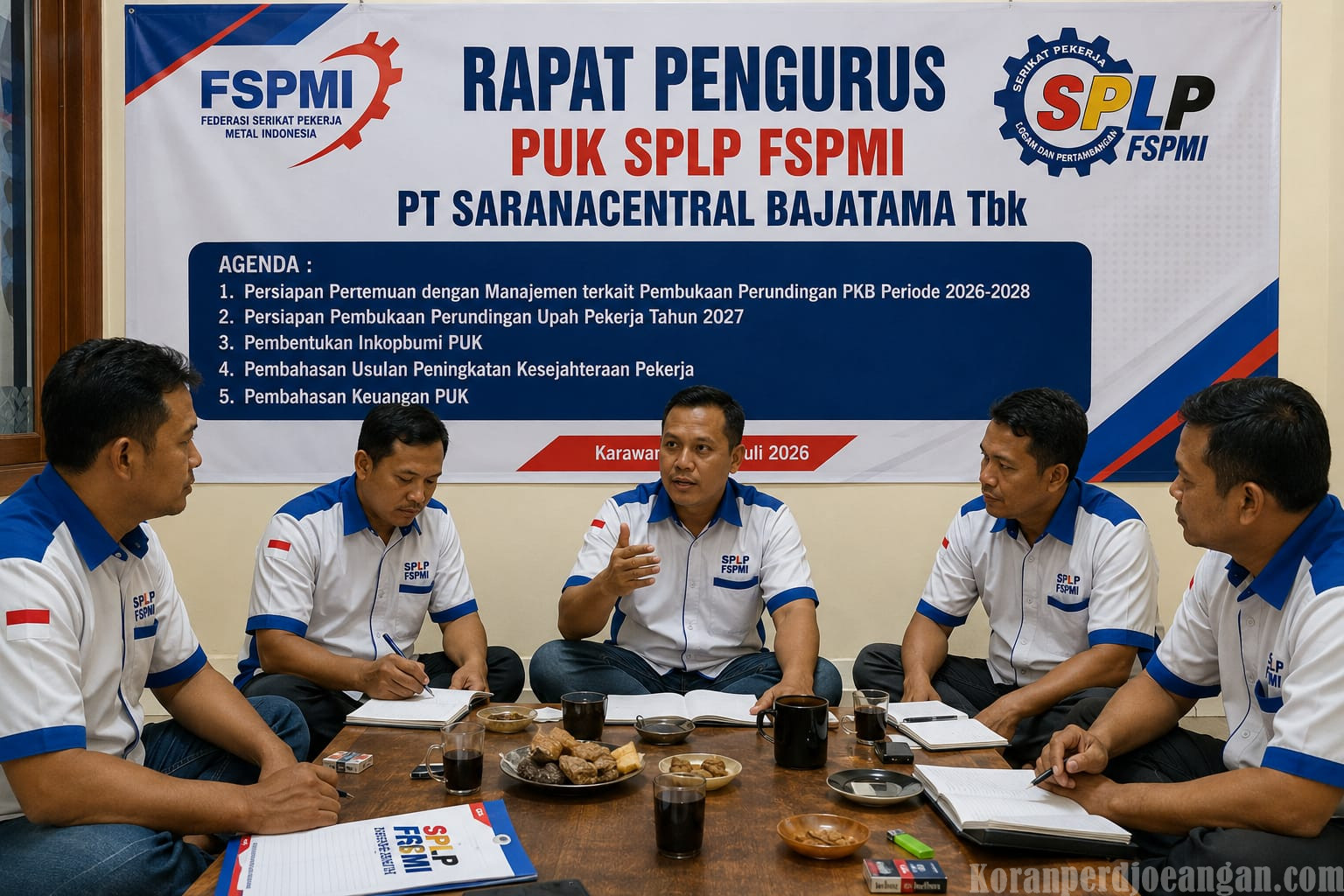 Matangkan Strategi Hadapi PKB dan Perundingan Upah 2027, PUK SPLP FSPMI PT Saranacentral Bajatama Tbk Gelar Rapat Pengurus