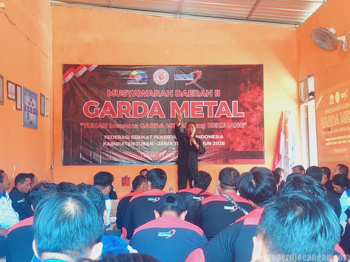 Supriyadi Tekankan Penguatan Garda Metal sebagai Pilar FSPMI dalam Musda II Garda Metal Tuban