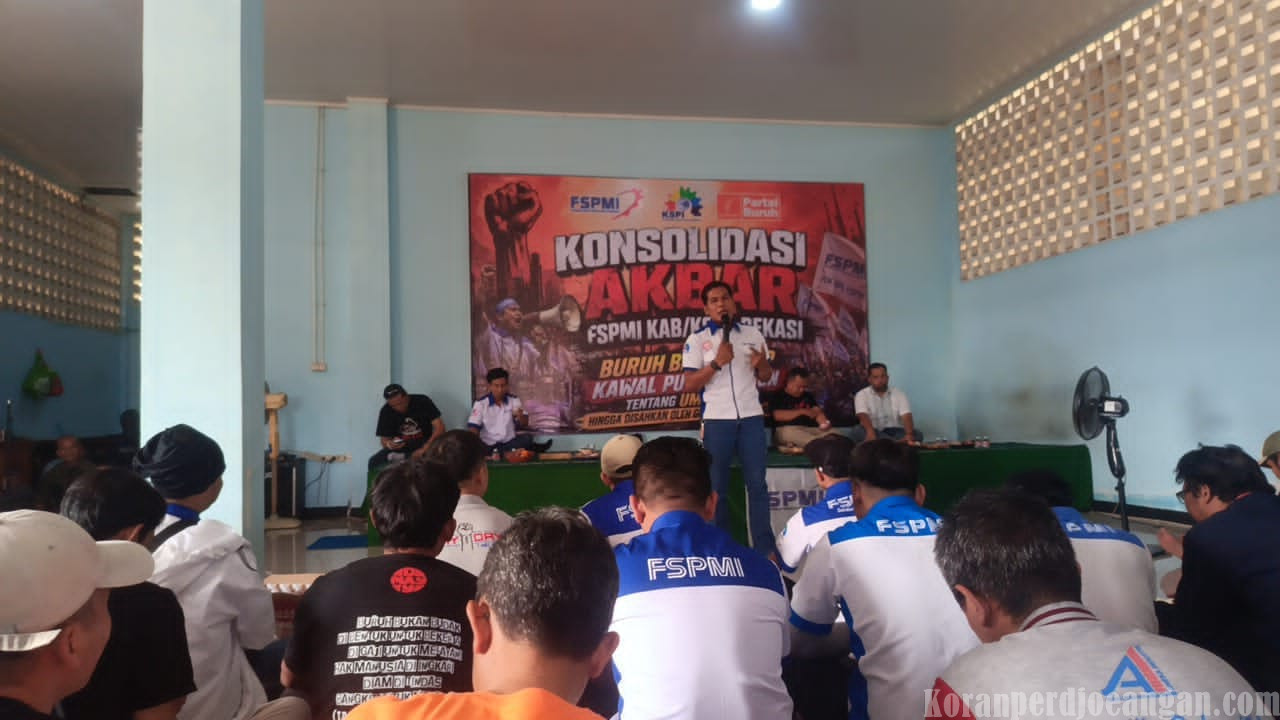 Siap Kawal Putusan PTUN Tentang UMSK 2026, Buruh FSPMI Bekasi Gelar Konsolidasi Akbar