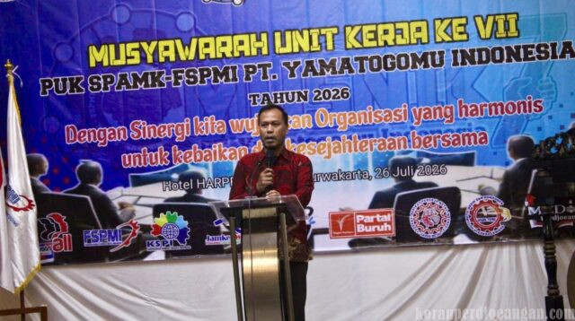 Asmat Serum Ajak Perkuat Sinergi, MUSNIK VII PUK SPAMK FSPMI PT Yamatogomo Indonesia Resmi Digelar