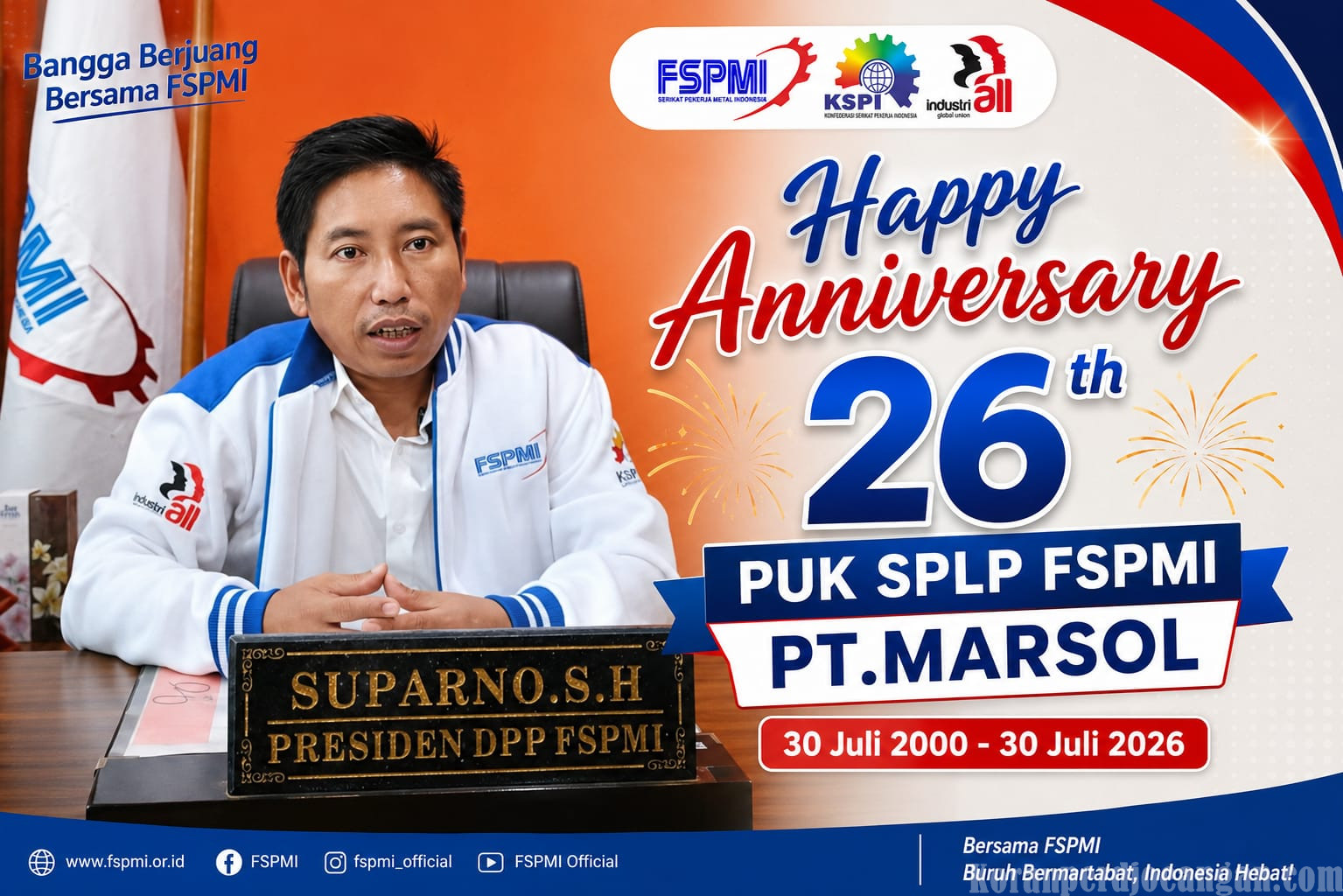 Anniversary ke-26, PUK SPLP FSPMI PT. Marsol Rayakan Berkomitmen Cetak Kader dan Perjuangkan Kesejahteraan Anggota