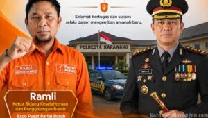 Ramli Sampaikan Ucapan Selamat kepada Kapolresta Karawang yang Baru