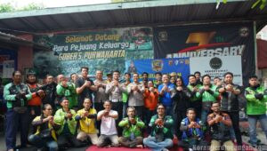 Perkuat Sinergi dengan Komunitas Ojek Online, Kapolres Purwakarta Kunjungi Sekretariat GAOP