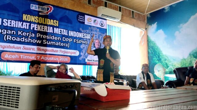 SERIKAT PEKERJA FSPMI MEMPERKUAT KONSOLIDASI SEKTOR PERKEBUNAN DAN KELISTRIKAN DI ACEH TIMUR