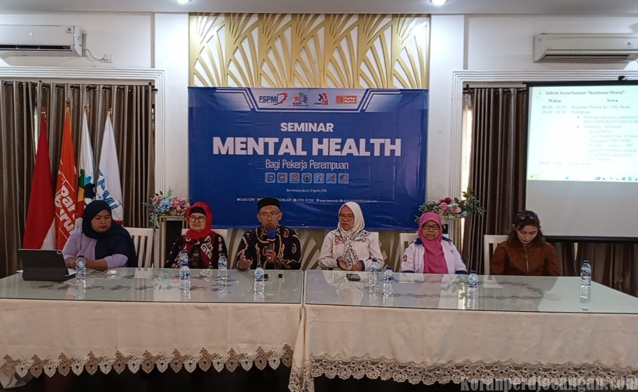Sekretaris Jenderal FSPMI, Sabilar Rosyad Resmi Membuka Seminar Mental Health