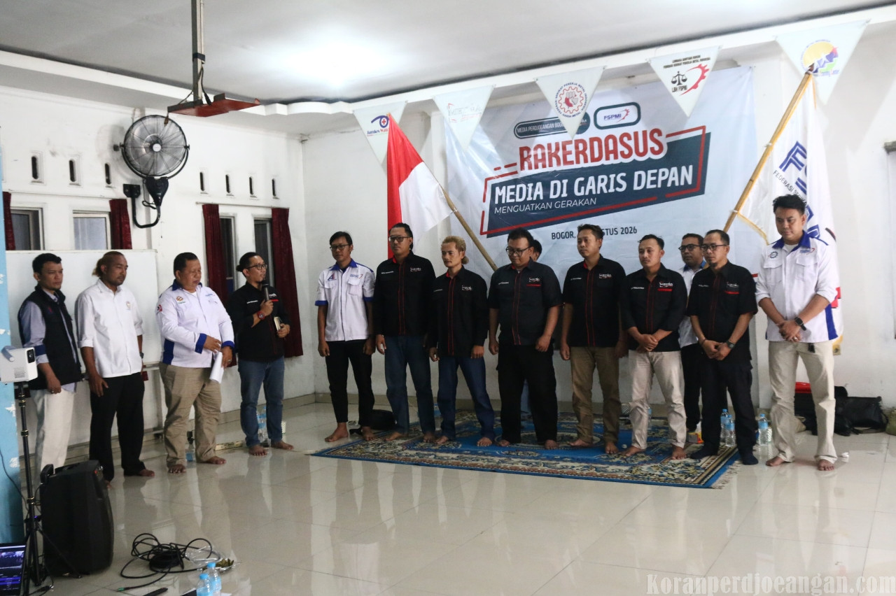Media Perdjoeangan FSPMI Bogor Raya Dikukuhkan, Media Digaris Depan Menguatkan Gerakan