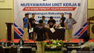Semangat Persiapan dan Gladi Resik Musnik VI PUK SPAMK FSPMI PT Fujita Indonesia