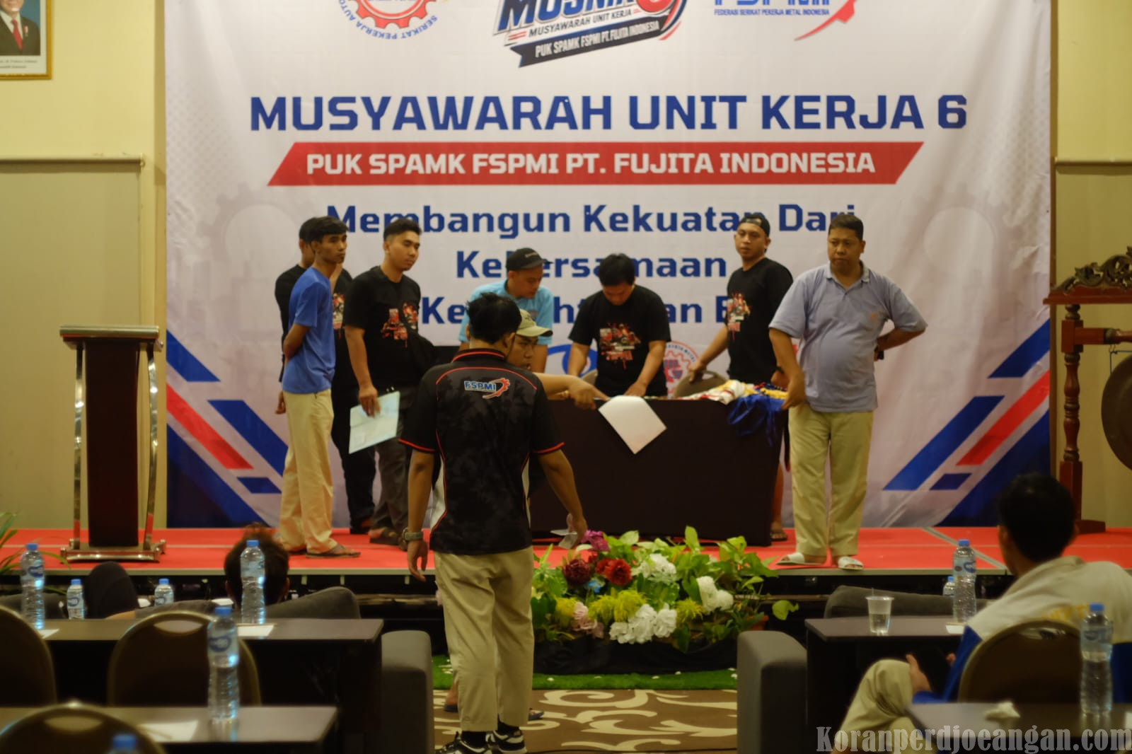 Semangat Persiapan dan Gladi Resik Musnik VI PUK SPAMK FSPMI PT Fujita Indonesia