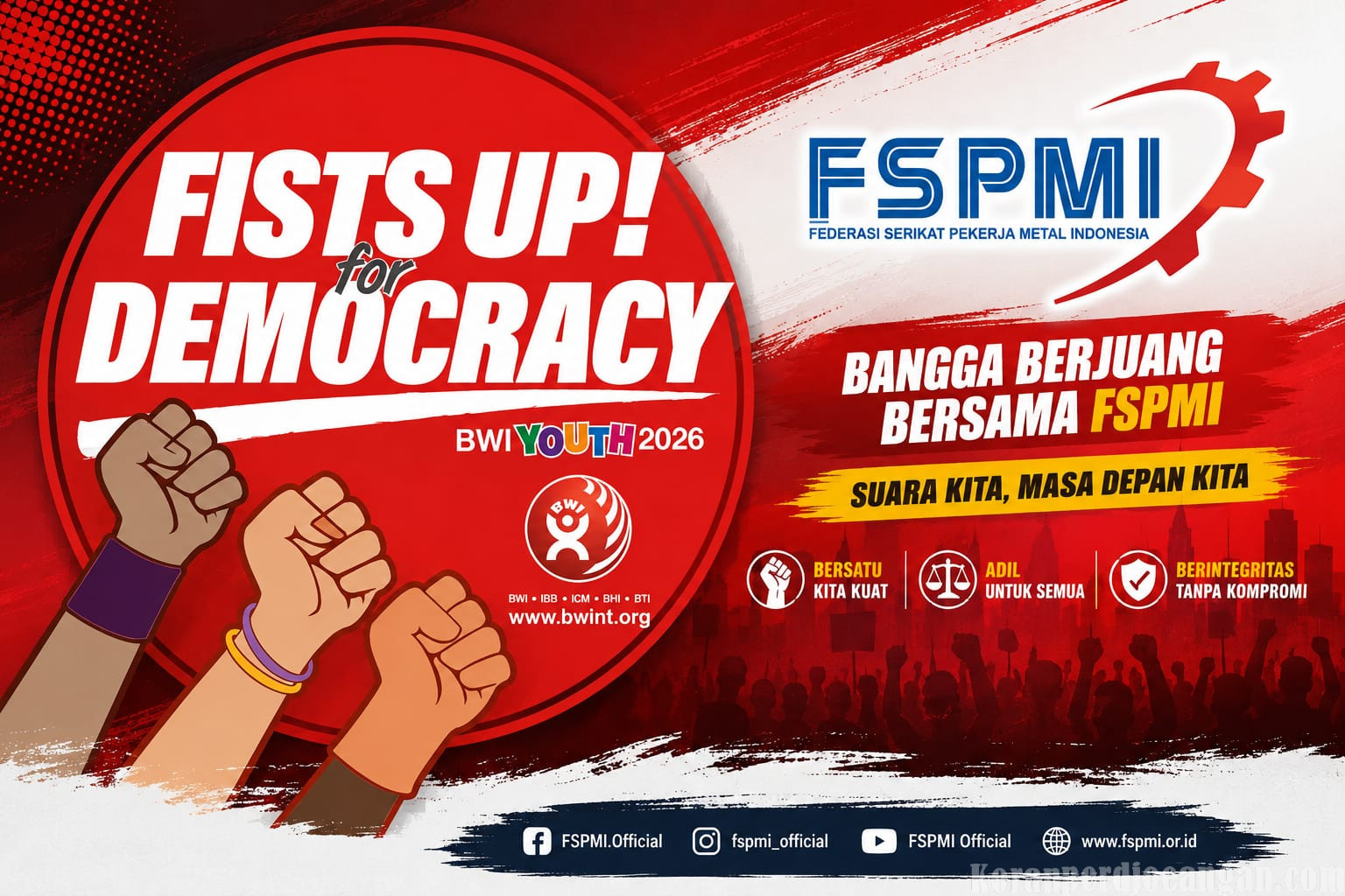 IYD 2026, BWI Asia-Pasifik Usung Tema “FIST UP FOR DEMOCRACY”