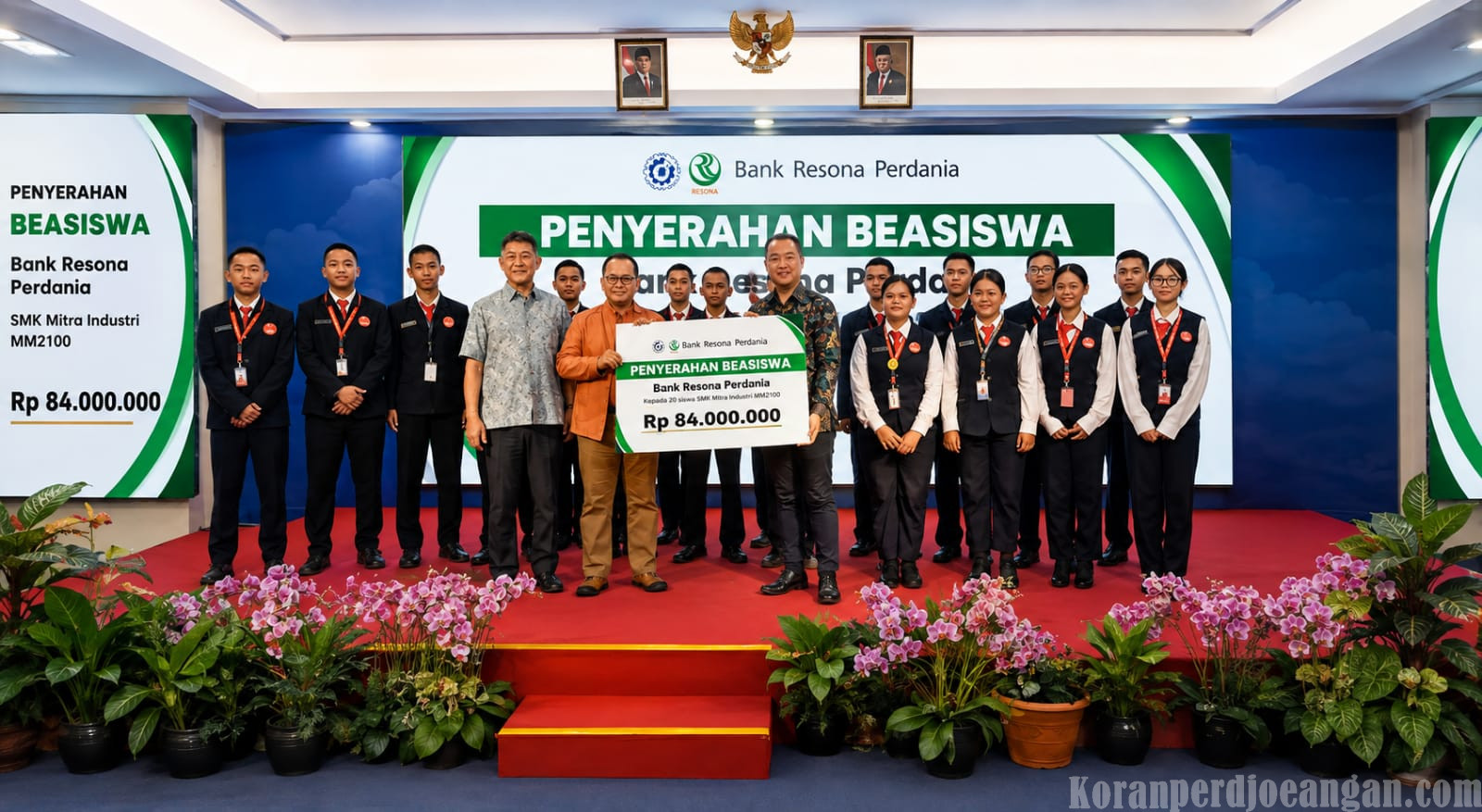 Investasi Masa Depan : Bank Resona Perdania Berikan Beasiswa ke 20 Siswa SMK Mitra Industri