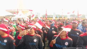 Garda Metal FSPMI DKI Jakarta Ikut Apel “Jaga Jakarta untuk Indonesia” di Monas