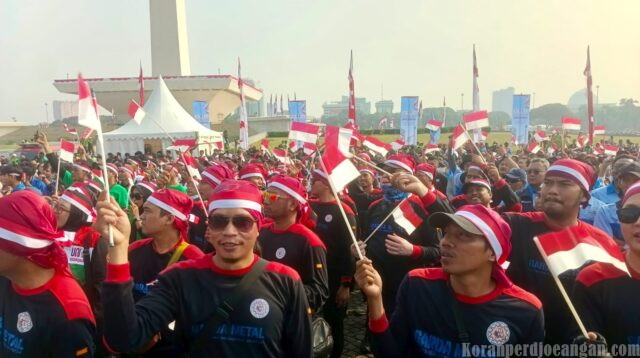 Buruh Bukan Penonton: Garda Metal FSPMI Turun Jaga Jakarta