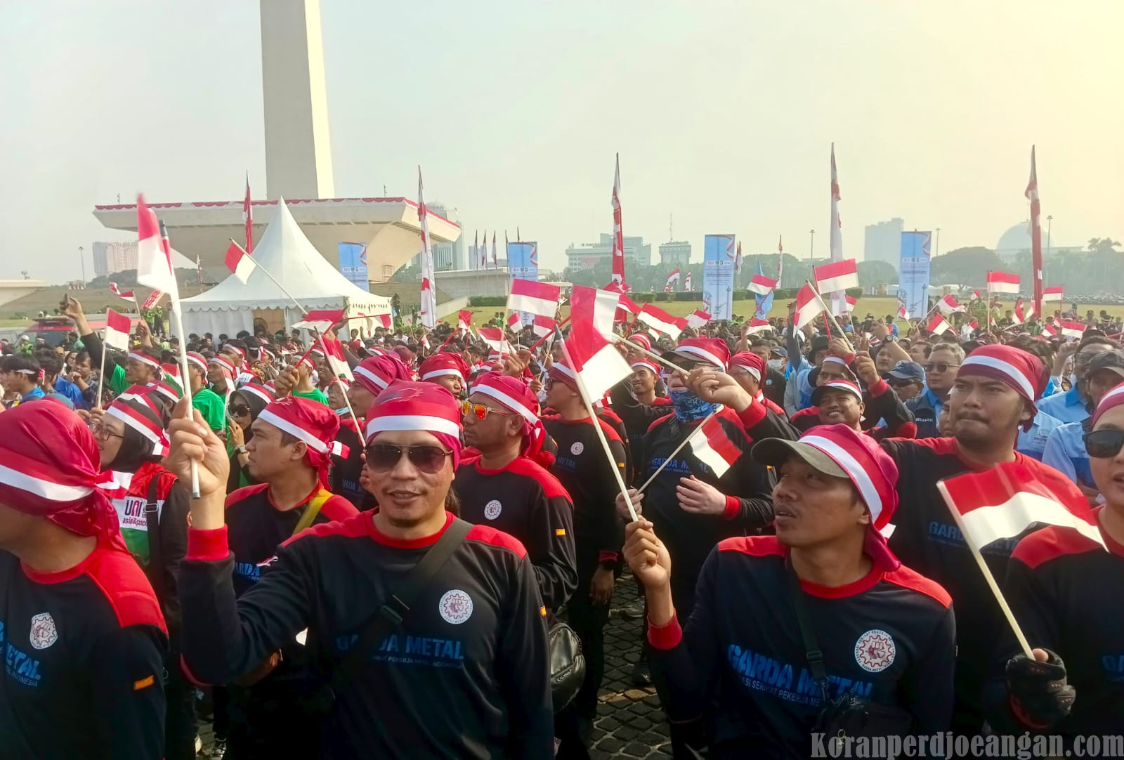 Buruh Bukan Penonton: Garda Metal FSPMI Turun Jaga Jakarta