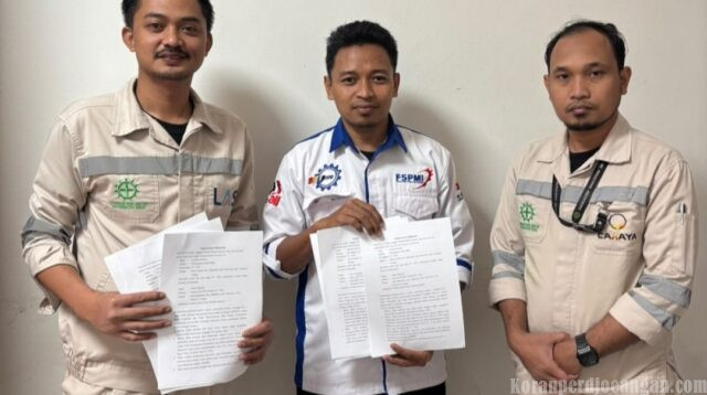 PHK Sugito Dibatalkan, PUK SPLP FSPMI PT. ITSS dan Manajemen Tandatangani Perjanjian Bersama