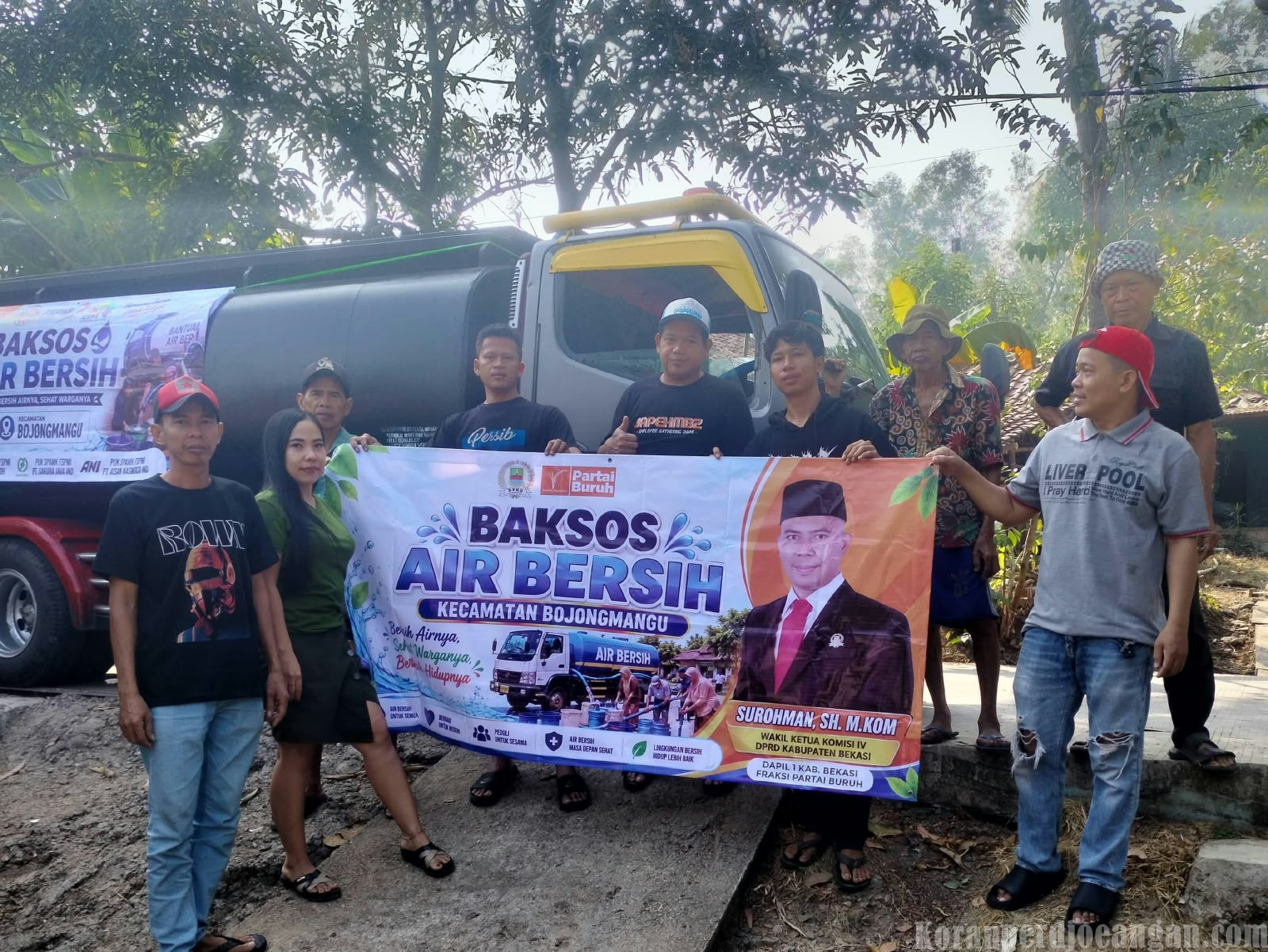 Kekeringan Berulang, Surohman Gandeng Tiga PUK FSPMI Salurkan 5 Truk Tangki Air Bersih ke Bojongmangu