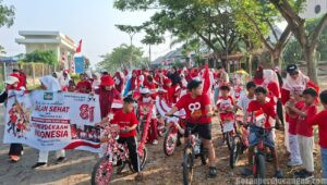 Semarak HUT RI ke-81, Warga Bumi Rakata Asri Cluster 7 Gelar Jalan Santai dan Beragam Lomba