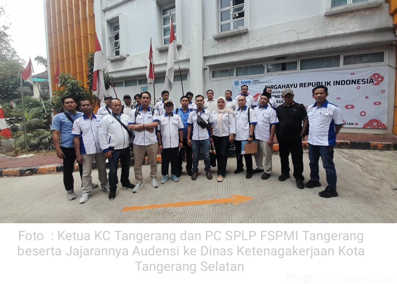 Audiensi PC SPLP FSPMI Tangerang ke Disnaker Kota Tangerang Selatan Terkait PHK Ketua dan Bendahara PUK