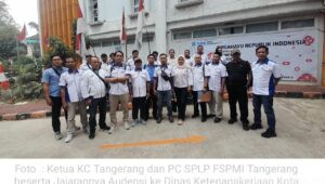 Pimpinan Cabang Serikat Pekerja Logam Pertambangan FSPMI Tangerang Gelar Audensi ke Disnaker Tangerang Selatan