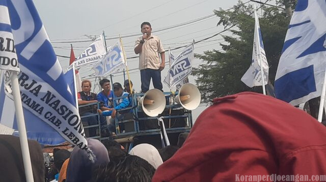 Aksi Unjuk Rasa Pekerja PT Indomarco Prismatama Lebak Banten Berlanjut hingga Perundingan