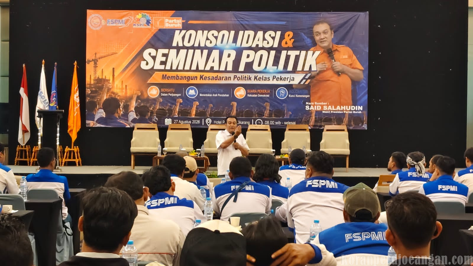 Hadirkan Narasumber Said Salahudin, SPAMK FSPMI Bekasi Gelar Konsolidasi dan Seminar Politik