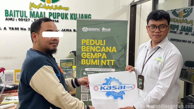 PUK SPAMK FSPMI PT KTSI Salurkan Donasi Gempa NTT melalui BMPK, Wujud Nyata Solidaritas Buruh Karawang
