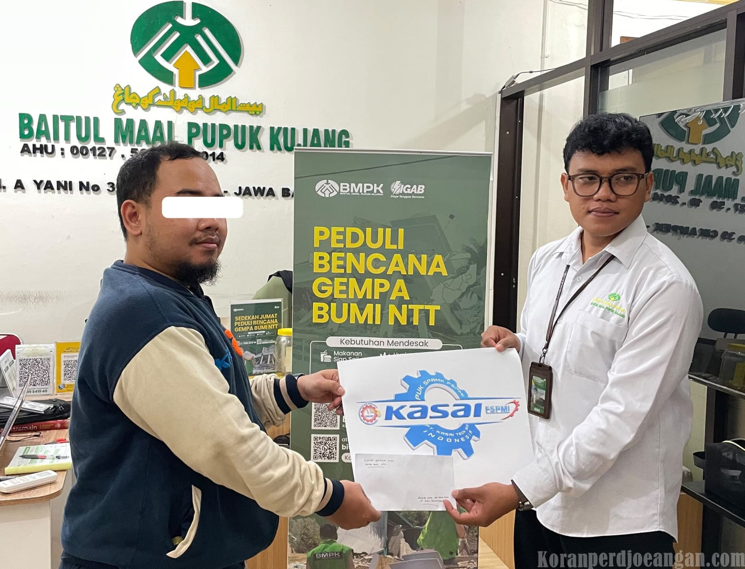 PUK SPAMK FSPMI PT KTSI Salurkan Donasi Gempa NTT melalui BMPK, Wujud Nyata Solidaritas Buruh Karawang