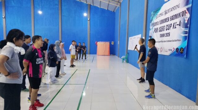 Turnamen Badminton PUK ISEKI CUP Ke-4 Resmi Bergulir, Perkuat Sportivitas dan Solidaritas Anggota