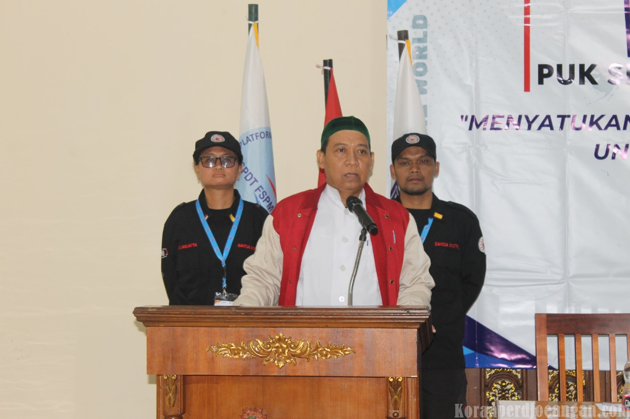 3 Tahun Memimpin, Indra Kurniawan Sampaikan LPJ DI MUSNIK 3 PUK SPDT FSPMI PT Transportasi Jakarta