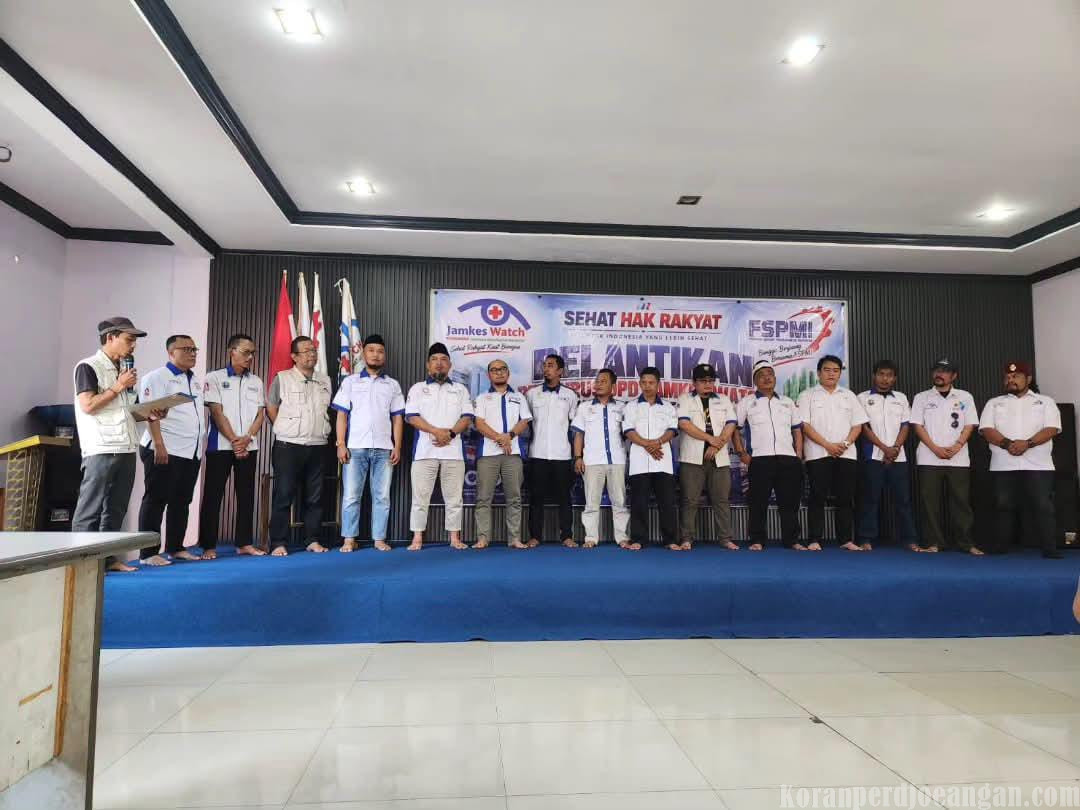 Pengurus Dewan Pimpinan Daerah Jamkeswatch FSPMI Kabupaten Bekasi Dilantik Langsung Oleh Direktur Dewan Pimpinan Nasional