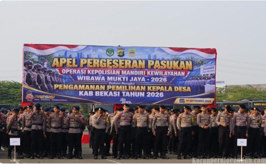 112 TPS Rawan, Ribuan Personel Gabungan Disiagakan Jelang Pilkades Bekasi 2026