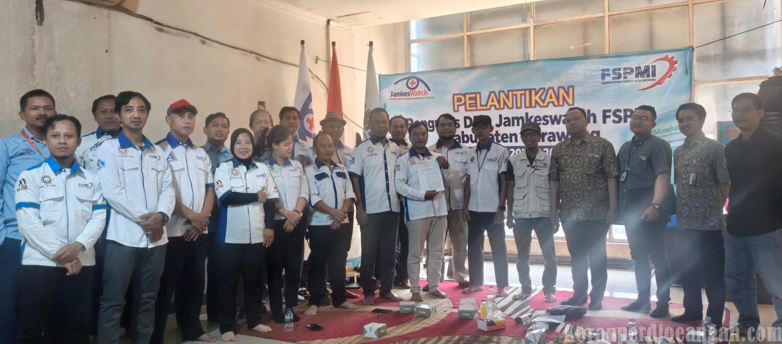 Pelantikan Pengurus Jamkeswatch FSPMI Karawang, Syehudin Kembali Memimpin