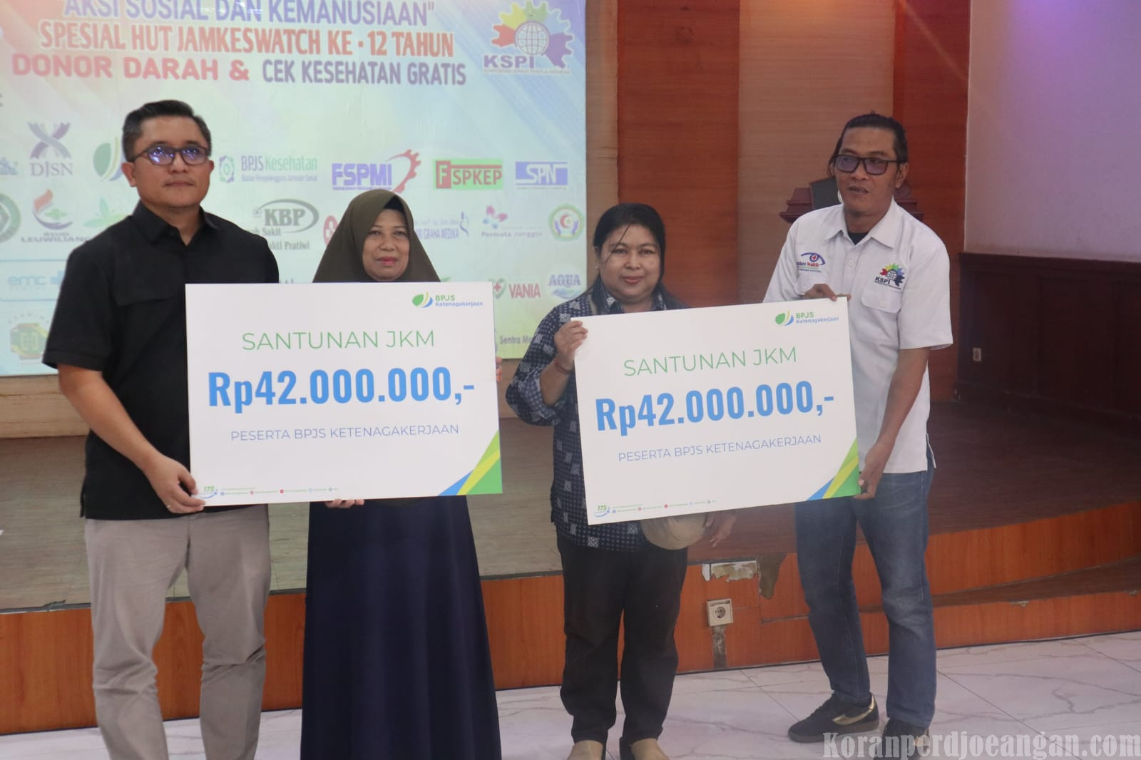BPJS Ketenagakerjaan Berikan Santunan Jaminan Kematian di HUT Jamkeswatch Bogor ke-12