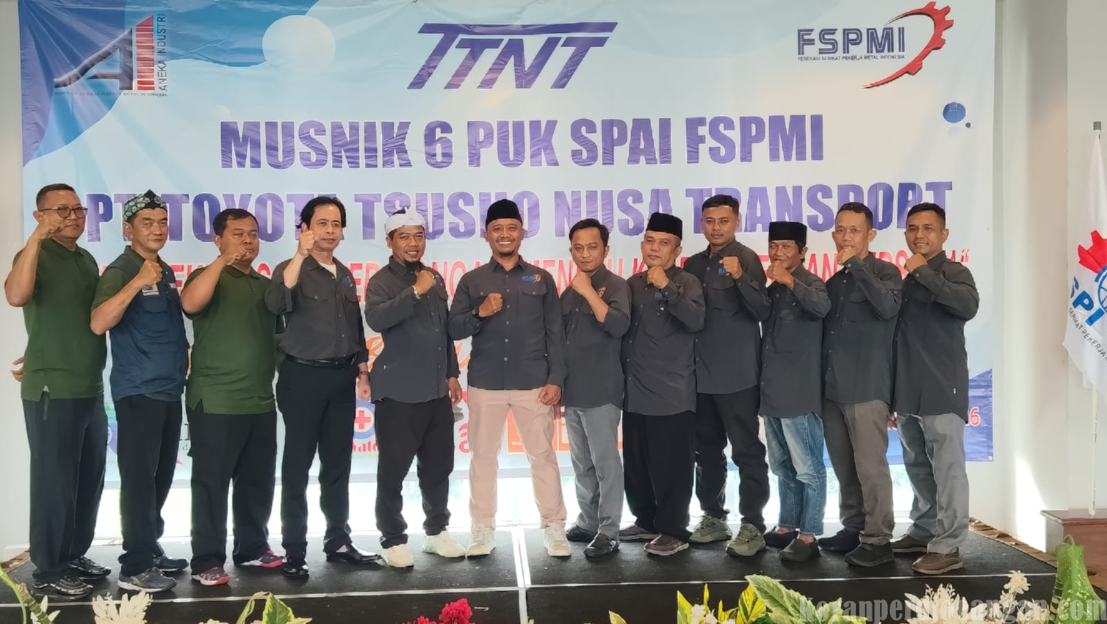 Sudibyo Terpilih Kembali Menjadi Ketua PUK SPAI FSPMI PT. TTNT di Musnik VI Periode 2026 – 2029
