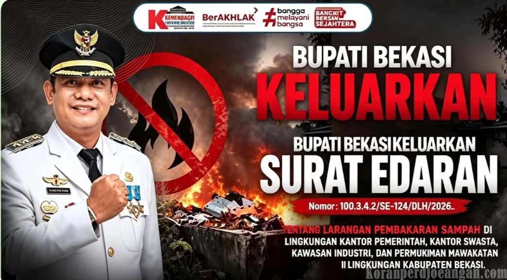 Plt. Bupati Bekasi Keluarkan Surat Edaran, Pembakaran Sampah di Lingkungan Perkantoran hingga Permukiman Dilarang