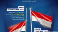 Masyarakat Diimbau Kibarkan Merah Putih Sesuai Ketentuan pada 30 September dan 1 Oktober