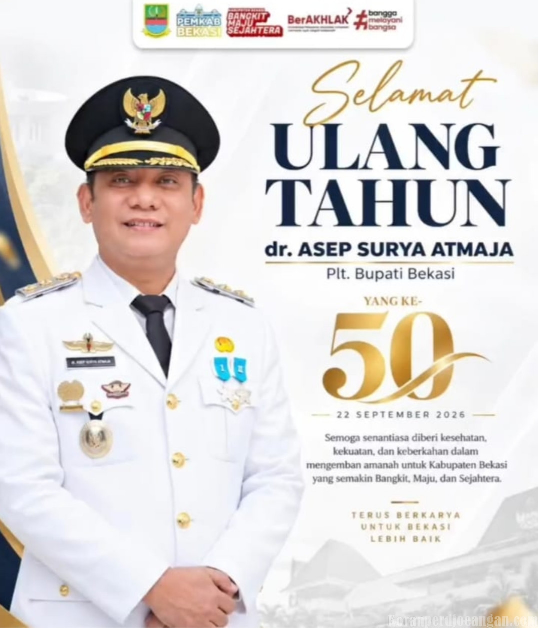 Plt Bupati Bekasi Asep Surya Atmaja Genap 50 Tahun, Terus Berkarya untuk Bekasi