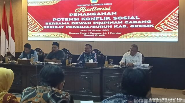 Aksi Damai SEKBER Gresik, Bupati Gus Yani Siap Kawal Kesejahteraan Buruh