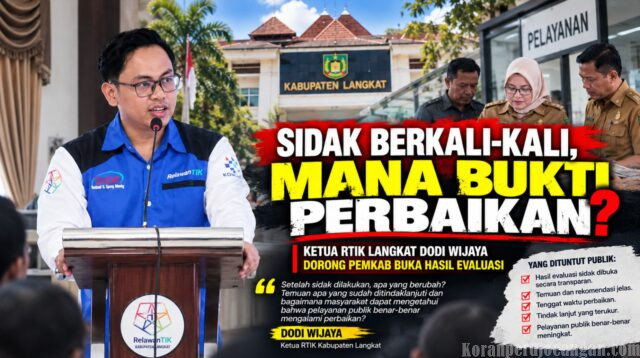 Sidak Berkali-Kali, Mana Bukti Perbaikan? Ketua RTIK LANGKAT Dodi Wijaya Tantang Pemkab Buka Hasil Evaluasi