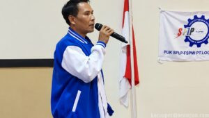Pada Musnik FSPMI PT Logam Bima, Asep Supriatna sampaikan isi terkait UU Pelindungan Ketenagakerjaan