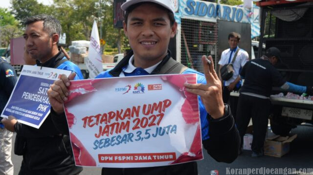 “Yo Gak Ngawur” ini Alasan FSPMI Tuntut Kenaikan UMP Jatim 2027 Menjadi Rp3,5 Juta “Yo Gak Ngawur” ini Alasan FSPMI Tuntut Kenaikan UMP Jatim 2027 Menjadi Rp3,5 Juta