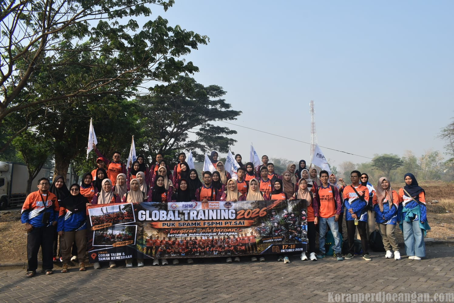Semangat Membara! Peserta Global Training 2026 Serikat Pekerja FSPMI PT SAI Resmi Diberangkatkan